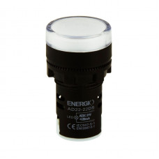 Индикатор ENERGIO AD22-22DS 24В AC/DC белый