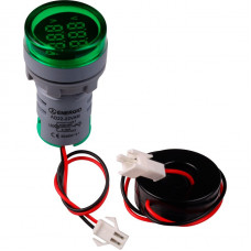 Индикатор с вольтметром и амперметром ENERGIO AD22-22VAMG зеленый