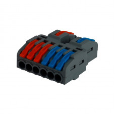 Клемма проходная ENERGIO CMK-422-6 2-6отв. с зажимом