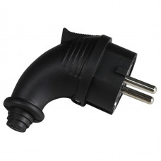 Вилка каучуковая ENERGIO 16А угловая с/к