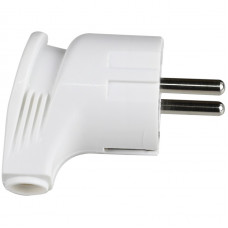 Вилка бытовая ENERGIO 16А угловая с/к белая