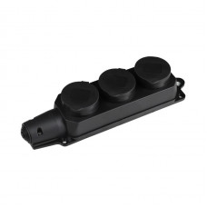 Розетка каучуковая ENERGIO 16А тройная с/к