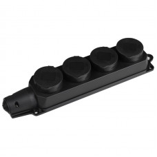 Розетка каучуковая ENERGIO 16А на четыре гнезда с/к