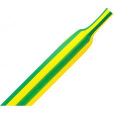 Термоусадочная трубка ENERGIO 6/3 1м желто-зеленая.