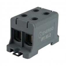 Клемма вводная силовая ENERGIO IPT 95мм2 на DIN-рейку двойная серая