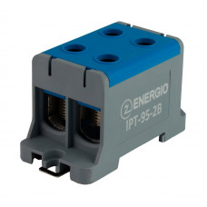 Клемма вводная силовая ENERGIO IPT 95мм2 на DIN-рейке двойная синяя