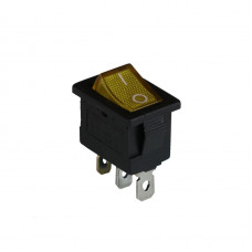 Клавишный переключатель ENERGIO KCD1-2-101N Yl/Bk ON-OFF 1 клавиша с подсветкой