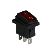 Клавишный переключатель ENERGIO KCD1-2-101WN Rd/Bk ON-OFF 1 клавиша с подсветкой IP65