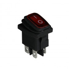 Клавишный переключатель ENERGIO KCD1-4-201WN Rd/Bk ON-OFF 1 клавиша с подсветкой IP65