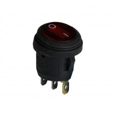 Клавишный переключатель ENERGIO KCD1-5-101WN Rd/Bk ON-OFF 1 клавиша с подсветкой IP65