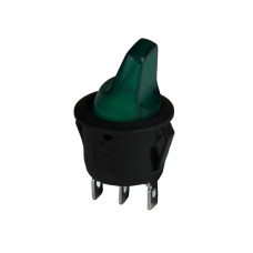 Клавишный переключатель ENERGIO KCD1-5-103H Gn/Bk ON-OFF-ON 1 клавиша