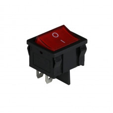 Клавишный переключатель ENERGIO KCD1-6-201N Rd/Bk ON-OFF 1 клавиша с подсветкой