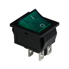 Клавишный переключатель ENERGIO KCD2-201N Gn/Bk ON-OFF 1 клавиша с подсветкой