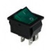 Клавишный переключатель ENERGIO KCD2-201N Gn/Bk ON-OFF 1 клавиша с подсветкой
