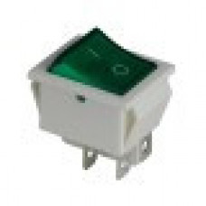 Клавишный переключатель ENERGIO KCD2-201N Gn/Wh ON-OFF 1 клавиша с подсветкой