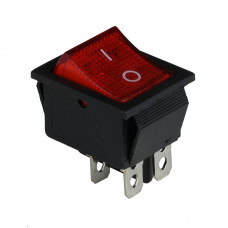 Клавишный переключатель ENERGIO KCD2-201N Rd/Bk ON-OFF 1 клавиша с подсветкой