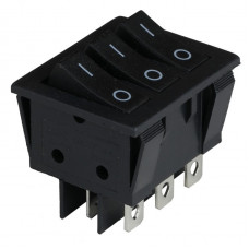 Клавишный переключатель ENERGIO KCD2-3101 Bk/Bk ON-OFF 3 клавиши