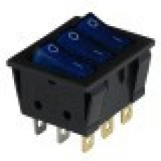 Клавишный переключатель ENERGIO KCD2-3101N Bl/Bk ON-OFF 3 клавиши с подсветкой