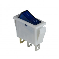 Клавишный переключатель ENERGIO KCD3-101N-13 Bl/Wh ON-OFF 1 клавиша с подсветкой