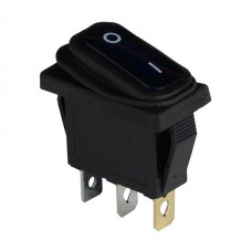 Клавишный переключатель ENERGIO KCD3-101WN Bl/Bk ON-OFF 1 клавиша с подсветкой IP65