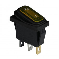 Клавишный переключатель ENERGIO KCD3-101WN Yl/Bk ON-OFF 1 клавиша с подсветкой IP65