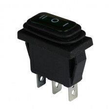 Клавишный переключатель ENERGIO KCD3-103W Gn/Bk ON-OFF-ON 1 клавиша IP65