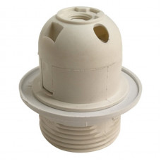 Патрон ENERGIO E27 пластиковый с кольцом люстровый.