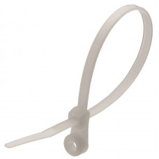 Кабельная стяжка с кольцом ENERGIO 3.6x100 белая (100шт)