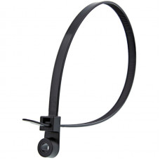 Кабельная стяжка с кольцом ENERGIO 4.3x220 черная (100шт)