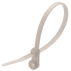 Кабельная стяжка с кольцом ENERGIO 4.8x370 белая (100шт)