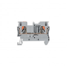 Клеммная колодка ENERGIO PT 2.5мм2 1-уровневая 1-1 на DIN-рейку серая