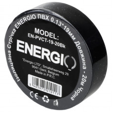 Изоляционная лента ПВХ ENERGIO 0.13*19мм 20м черная