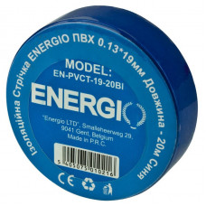 Изоляционная лента ПВХ ENERGIO 0.13*19мм 20м синяя