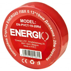 Изоляционная лента ПВХ ENERGIO 0.13*19мм 20м красная