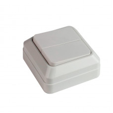 Накладной выключатель ENERGIO 10А двухклавишный.