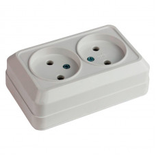 Розетка накладная ENERGIO 10А двойная б/у