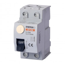 УЗО ENERGIO SP-RM 2P 16А 10мА тип AC Электромеханический