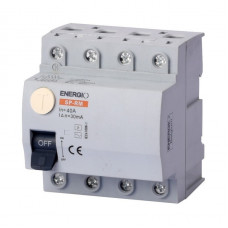 УЗО ENERGIO SP-RM 4P 40А 30мА тип AC Электромеханический