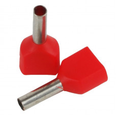 Наконечник втулочный изолированный ENERGIO TE 2х1.5мм2 8мм красный (100шт)