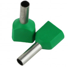 Наконечник изолированный втулочный ENERGIO TE 2х2.5мм2 10мм зеленый (100шт)