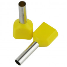 Наконечник втулочный изолированный ENERGIO TE 2х2.5мм2 13мм желтый (100шт)