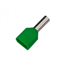 Наконечник втулочный изолированный ENERGIO TE 2х4мм2 10мм зеленый (100шт)