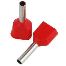 Наконечник втулочный изолированный ENERGIO TE 2х0.75мм2 8мм красный (100шт)