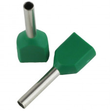 Наконечник втулочный изолированный ENERGIO TE 2х0.75мм2 10мм зеленый (100шт)