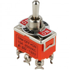 Тумблер ENERGIO 1322 ON-OFF-ON 6 контактов