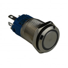 Кнопка металлическая ENERGIO TYJ16-261 с подсветкой без фиксации 220В NO+NC