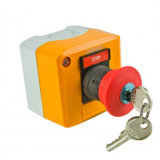 Пост кнопочный ENERGIO XAL-D184 СТОП грибок с ключом NC