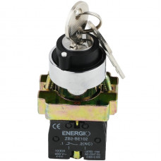 Переключатель секторный ENERGIO XB2-BG25 1-0 с ключом NO+NC