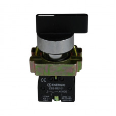 Переключатель секторный ENERGIO XB2-BJ33 1-0-2 с фиксацией длинная ручка 2NO