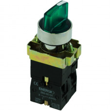 Переключатель секторный ENERGIO XB2-BK2365 1-0 с индикатором зеленый NO+NC